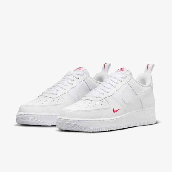 img_3393 Nike Air Force 1 Low '07 SE Blanc Rouge Mini Swoosh