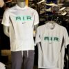 Nike Air T-Shirt Sleeve Jersey BLANC/BLANC/GRIS (Loose-Fit)