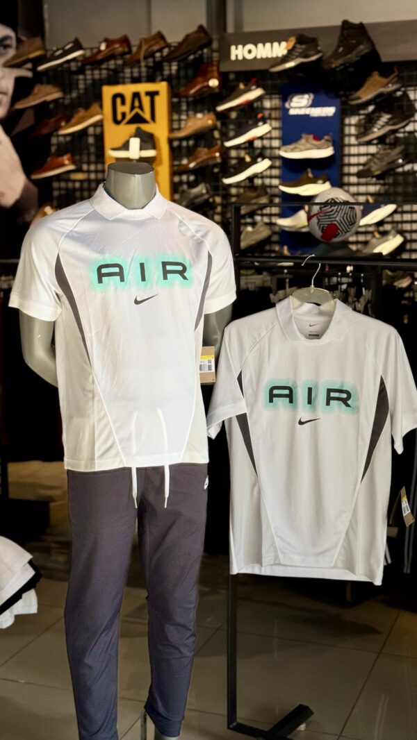 Nike Air T-Shirt Sleeve Jersey BLANC/BLANC/GRIS (Loose-Fit)