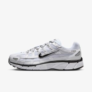 Nike P-6000 White/Metallic Silver/Black/Black