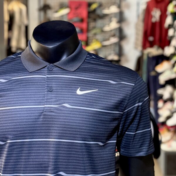 Nike Dri-Fit Victory Ripple Polo Shirt - Black/Dark Smoke Grey/White