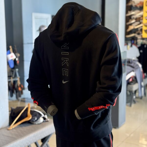 Nike Complet Vest Zip À Capuche Club Fleece Noir Rouge